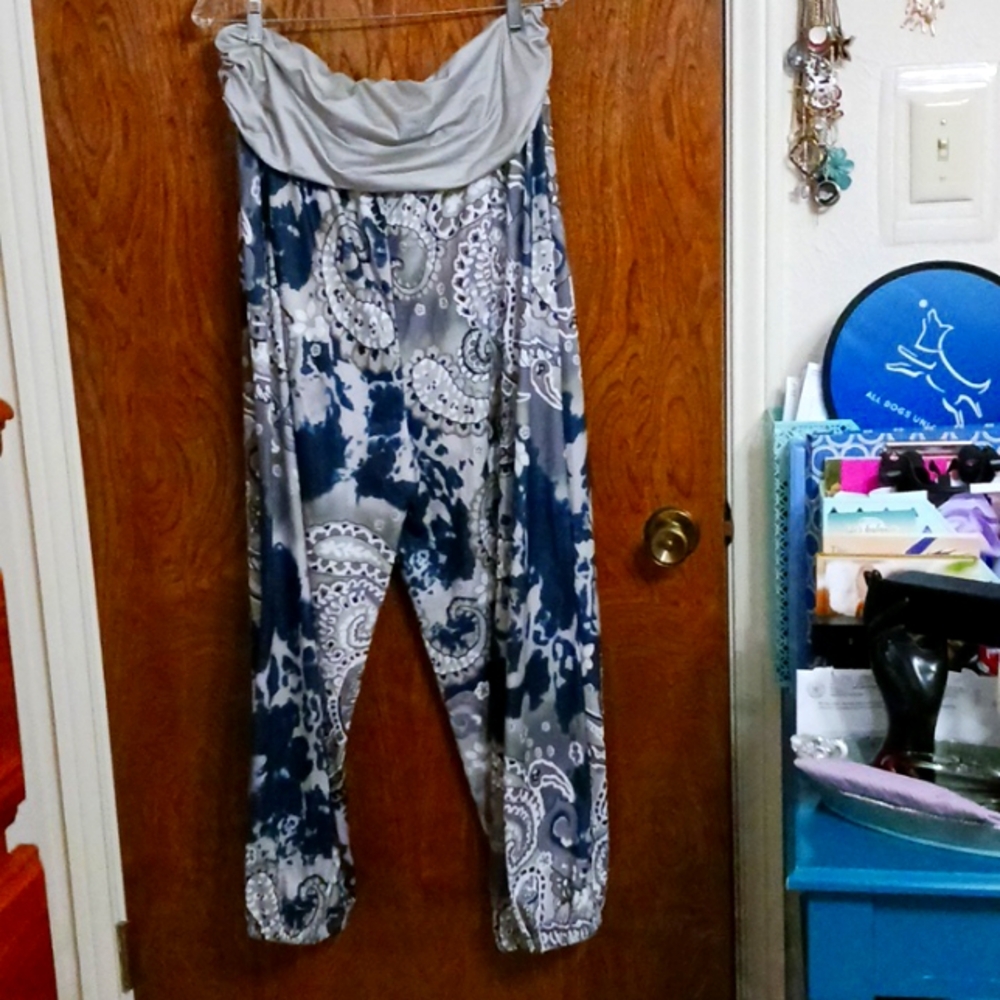 Harem pants 4XL NWOT, navy blue and khaki colored